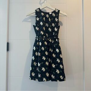 2/24$ Girls Black Unicorn Print Holiday Dress size 10
